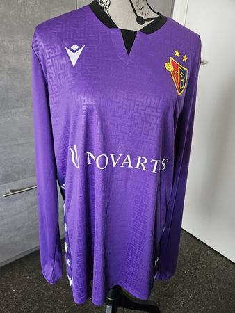 Trikot FC Basel Macron XL lila Novartis Eco-Stoff neu