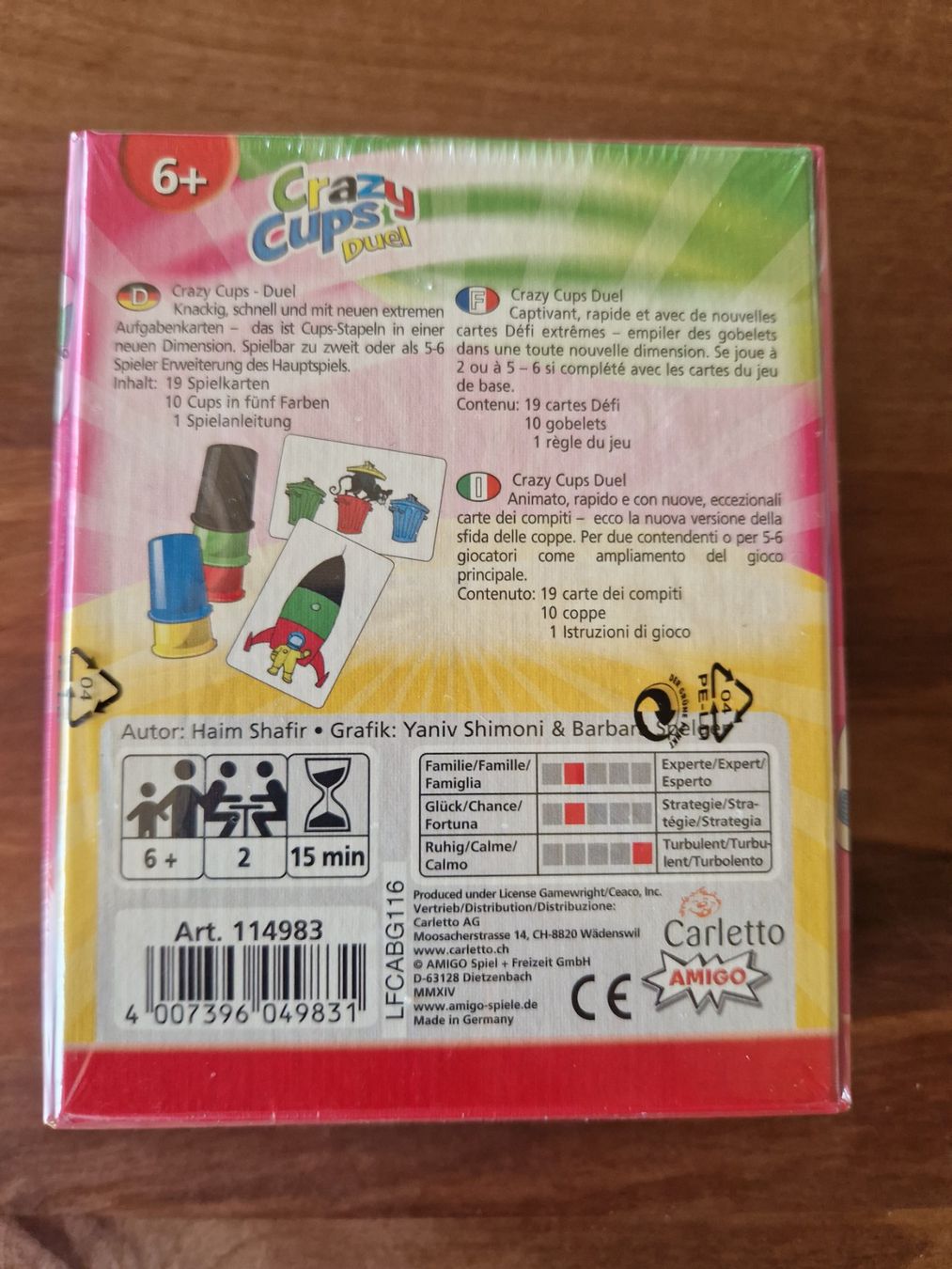 Amigo Giochi: NEU Spiel Crazy Cup (kleine Version) – Nuovo (secondo la descrizione) da Giswil venduto da movo08 1
