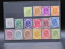 BRD 1951 / 52 Posthorn Freimarken gest.