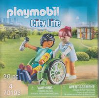 PLAYMOBIL CITY LIFE 70193 PAZIENTE CON SEDIA A ROTELLE new