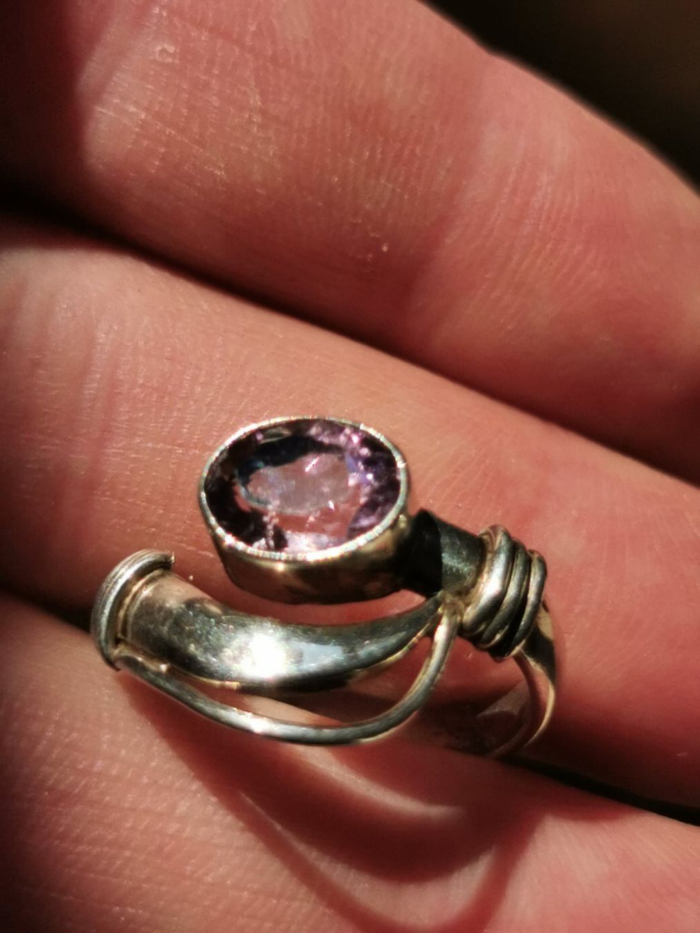 Anelli: Damen Silber Ring mit Amethyst – Usato da Schlieren venduto da vlalif 9