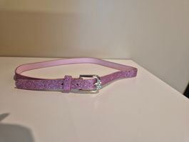 Gürtel pink Glitzer, Länge ca. 76 cm