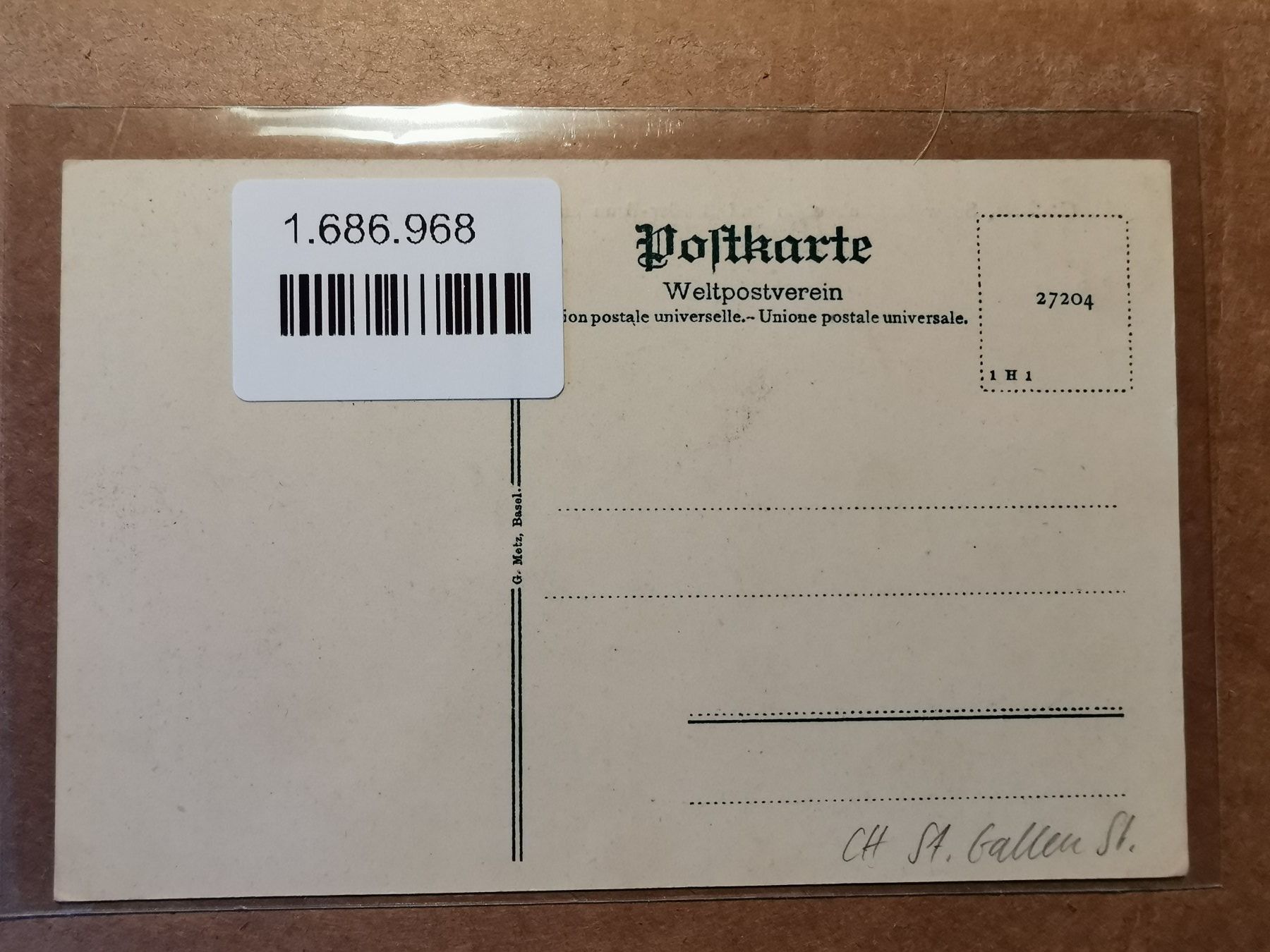 Ansichtskarten: CP St. Gallen  - SBS 1900 – Gebraucht aus Pailly von jme99 1