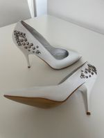 Weisse Pumps mit Nieten Gr. 39 Hochzeit Schuhe