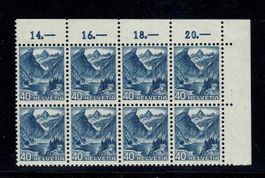1948 Landschaften Nr. 290  8er-Block **