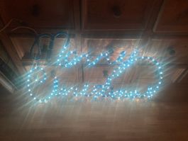 Weihnachtsdeko:Leuchtschrift merry xmas