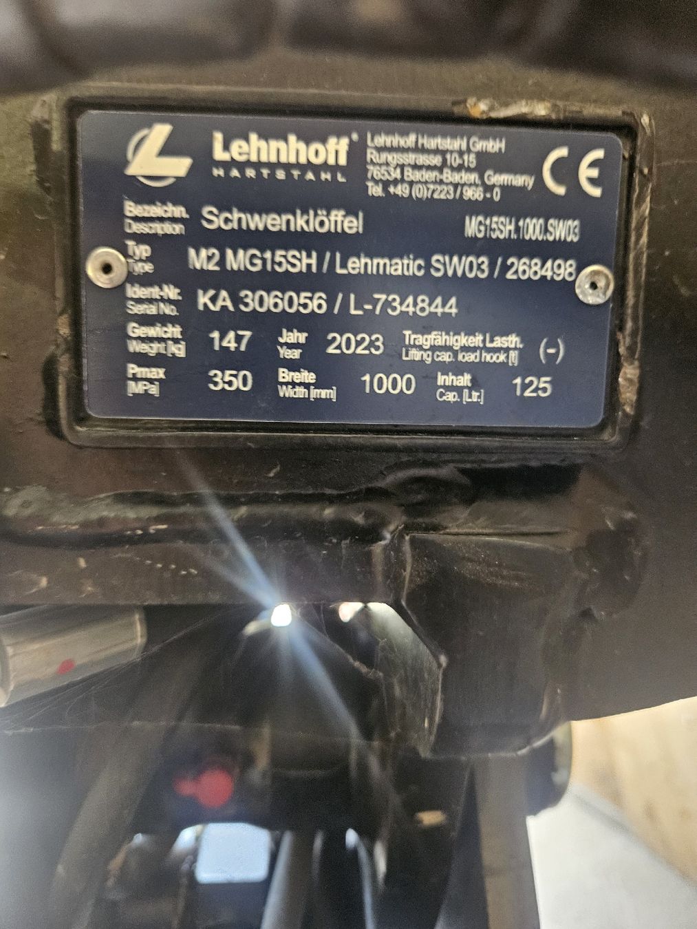 Escavatori: Lehnhoff MS03 Schwenklöffel Planierlöffel 1m – Usato da Melchnau venduto da set_69fv 3