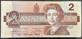 Seltene 2 Dollar Note von 1986 - Canadian Banknote!