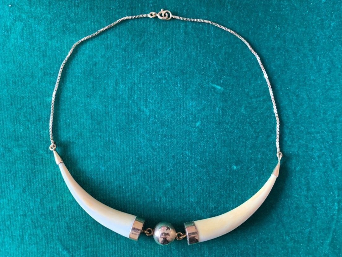 Catenine: Kette Gold und Horn 70er – Usato da Küsnacht ZH venduto da sabinamari 4
