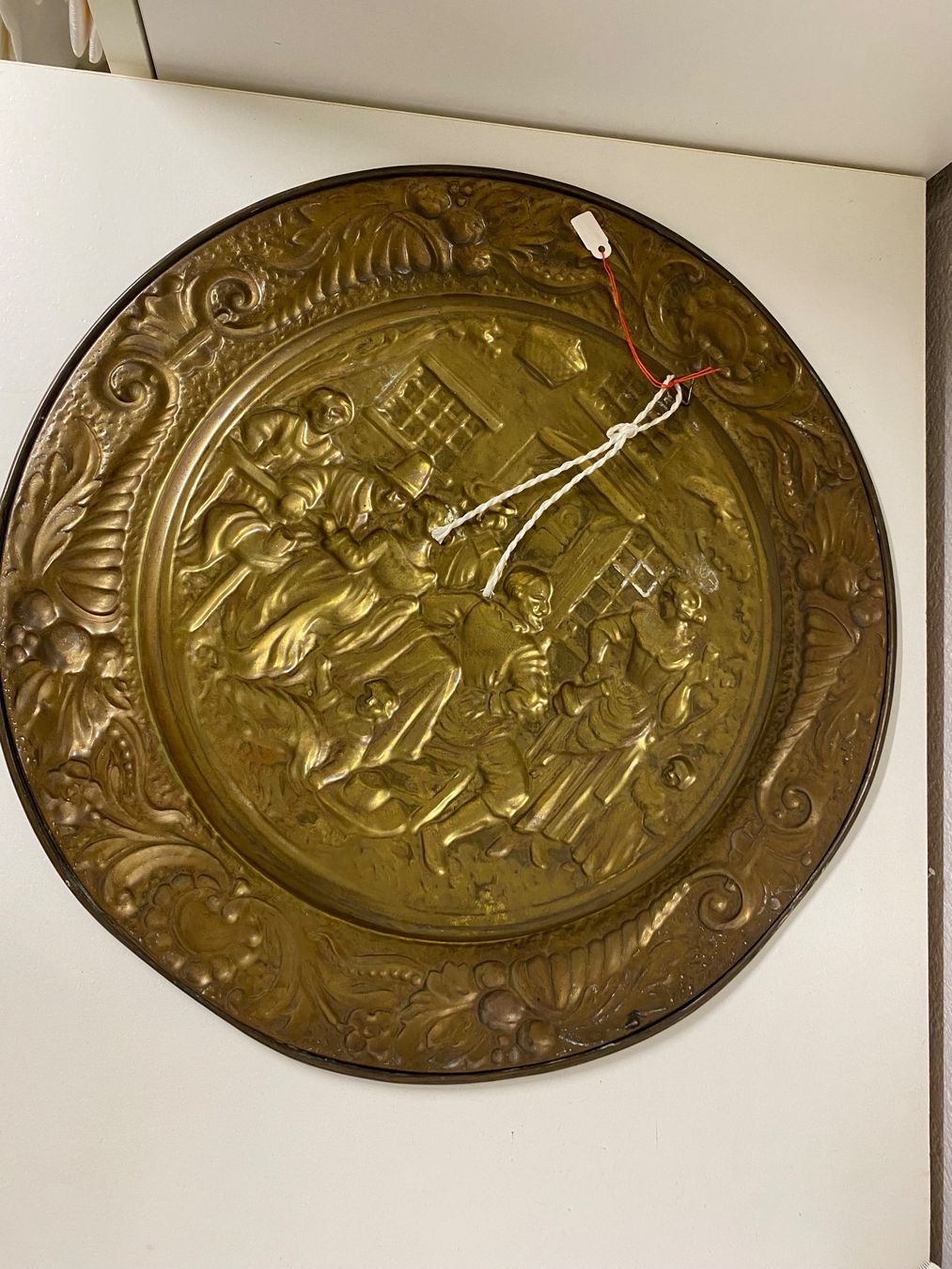 Teller: Antiker Messing Wandteller, detailliert, Ø 40cm – Gebraucht aus St.Gallen von Bigdisch 2