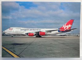 Postcard Boeing 747-200 Virgin Atlantic
