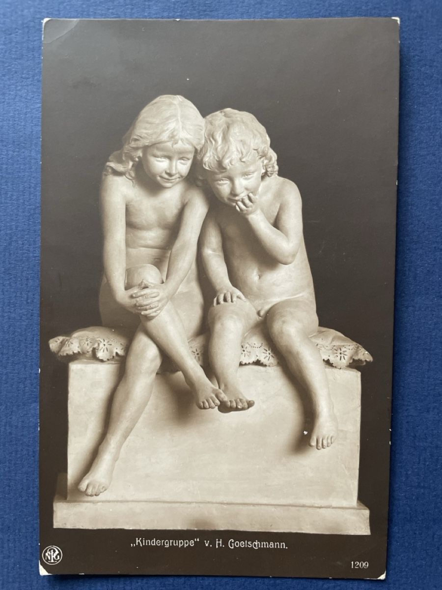 Cartoline postali: Antike Ansichtskarte "Kindergruppe" v. H. Goetschmann um 190 – Usato da Neuhausen am Rheinfall venduto da Arielle55