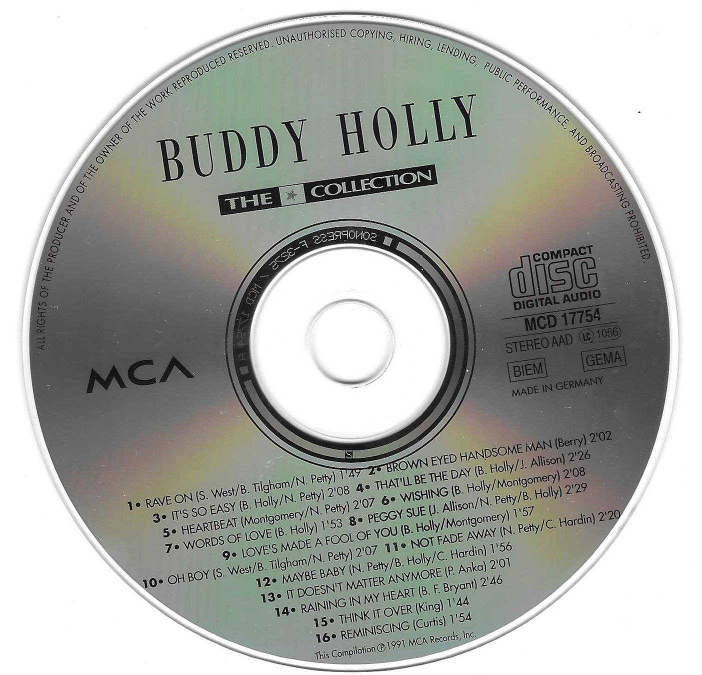 CD: BUDDY HOLLY  -  THE COLLECTION – Usato da Bex venduto da Giorgiob 2