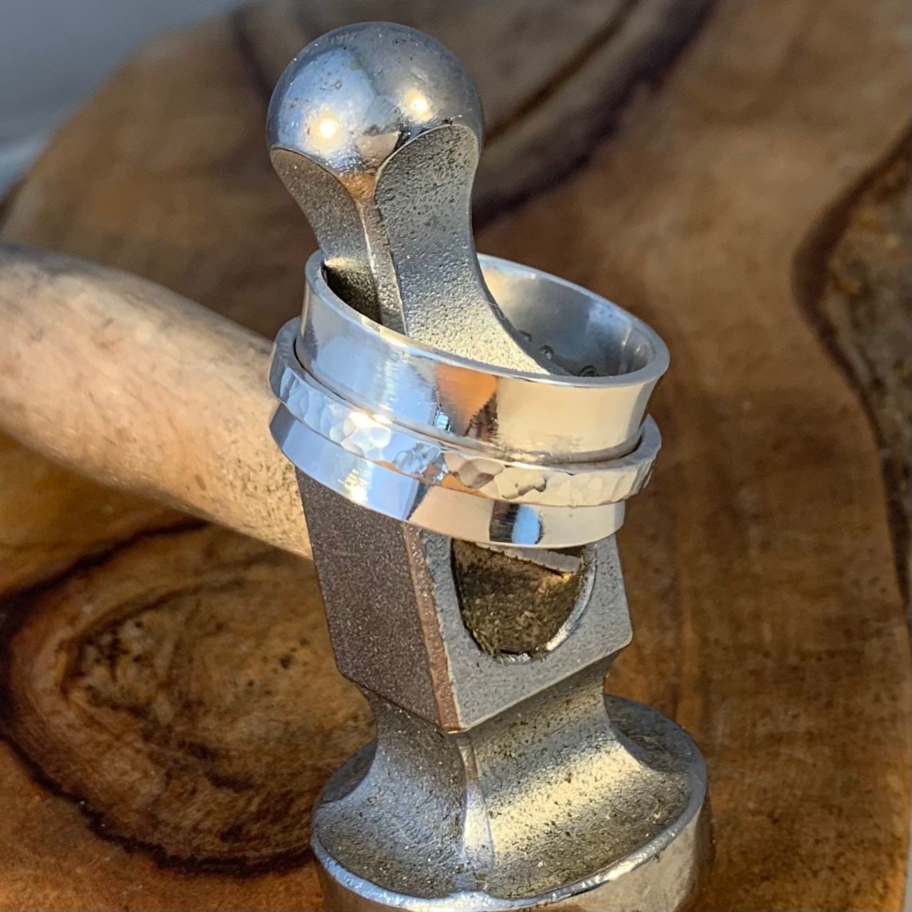 Bagues: Silberring Lose Hammerschläge Gr.64 – Neuf (Voir description) à Thun par Svonskj 4