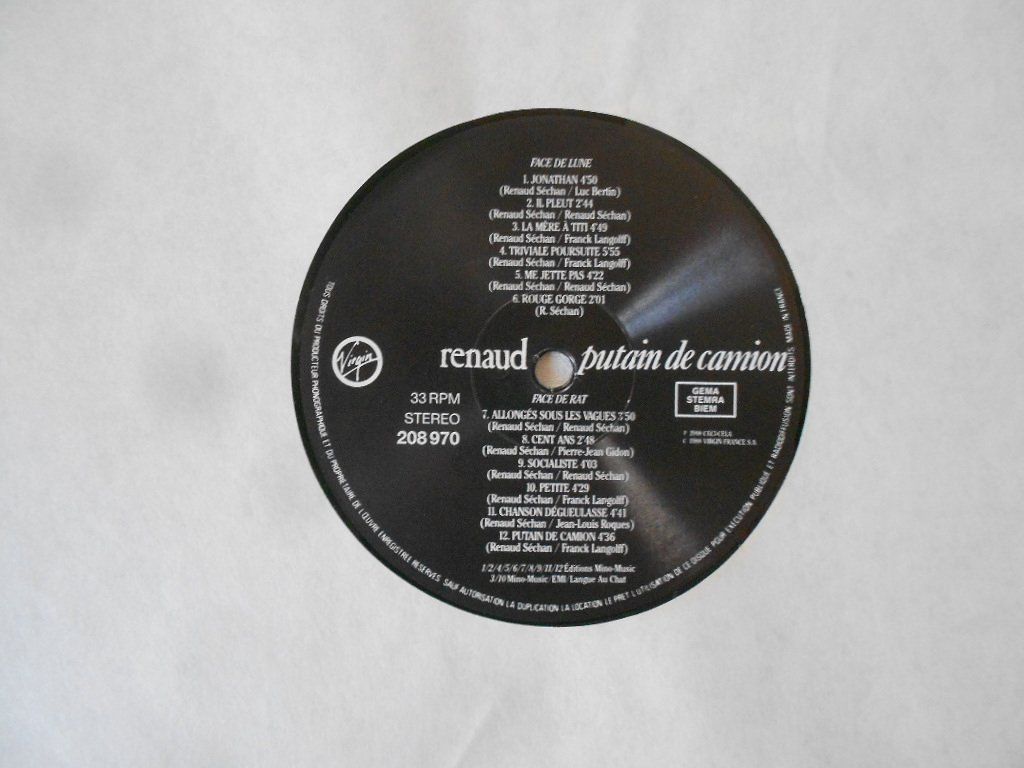 Dischi in vinile: RENAUD  -  PUTAIN DE CAMION – Usato da Bex venduto da Giorgiob 2