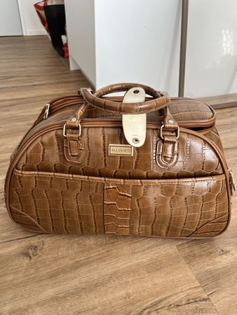 Edle Reisetasche/Weekender im Kroko-Look, Top Zustand!