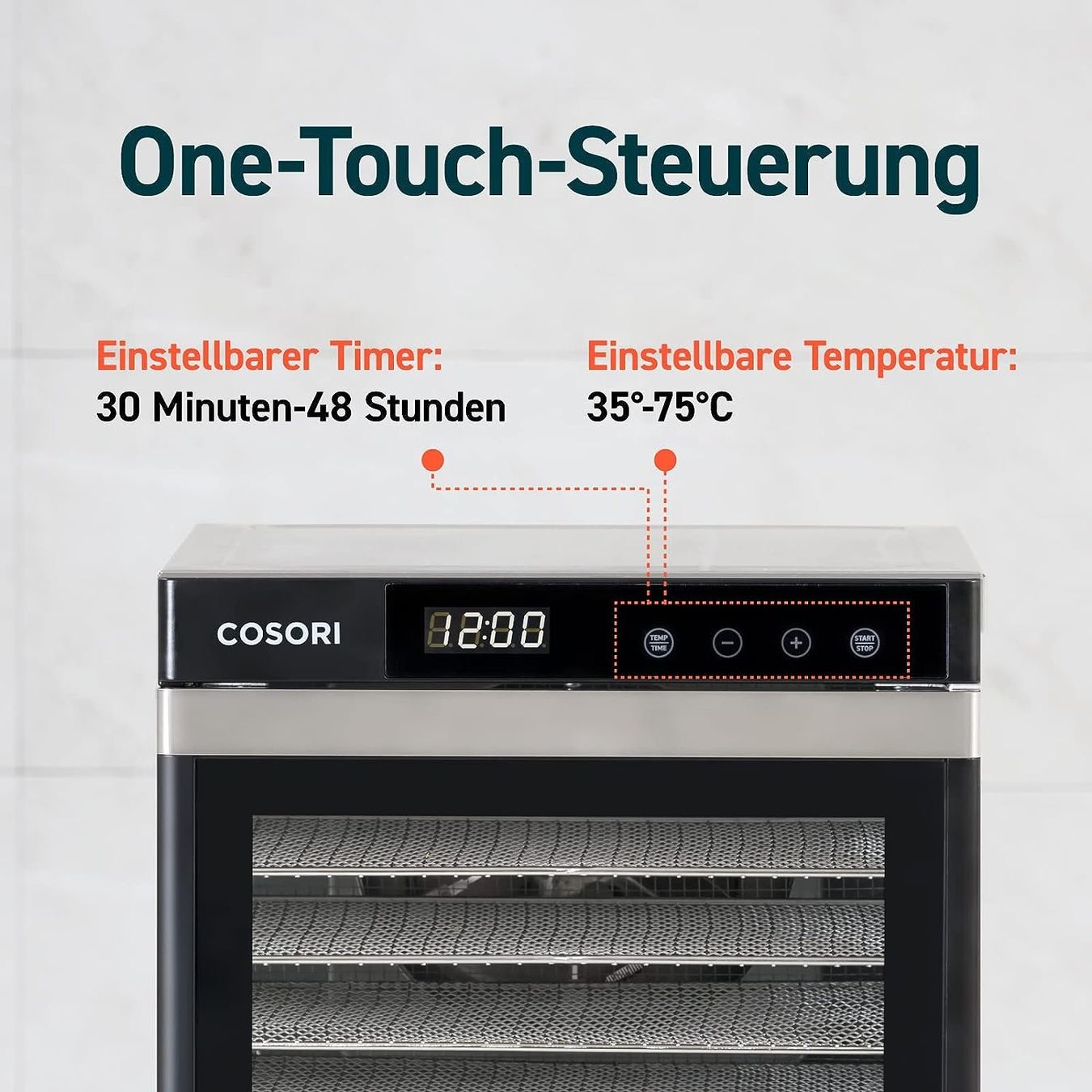 Elettrodomestici da cucina: Dörrautomat Dörrgerät 650W 6 Tabletts Timer bis 48 Std. – Nuovo e nell'imballaggio originale da Herisau venduto da Serenco 4