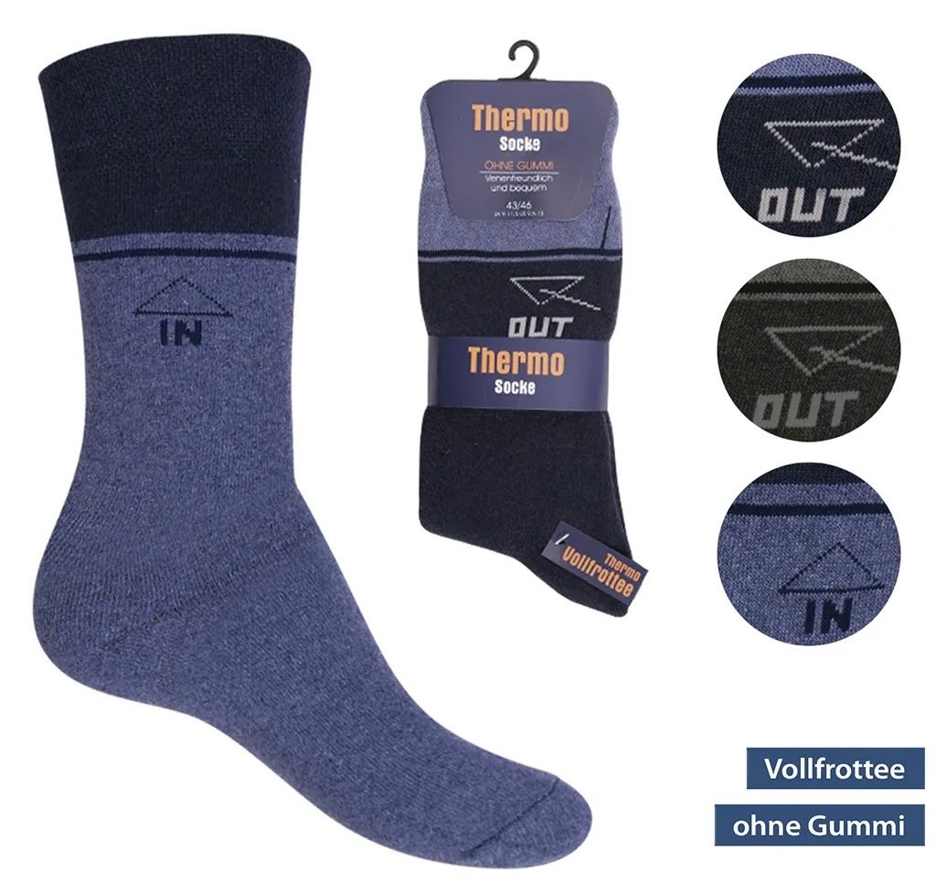 Socken: Thermo Baumwollsocken Herren 3er Pack 39/42 – Neu und originalverpackt aus Basel von Seifehuesli
