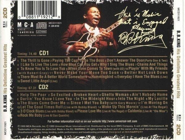CD: set 2CD's - B.B.King - inc. "Broken Heart", "Caldonia", – Usato da Unterbäch venduto da dadin 1