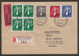 1939 : Serie Nr. 236z - 239 auf Ersttags Brief - KP 500.--