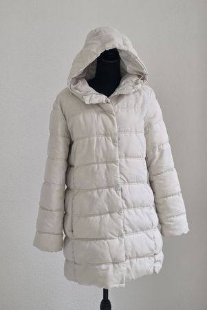 Steppjacke mit Kapuze beige Grösse M gebrauchter Zustand
