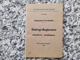 Gebirgs-Reglement - Abschnitt III - Sanitätsdienst
