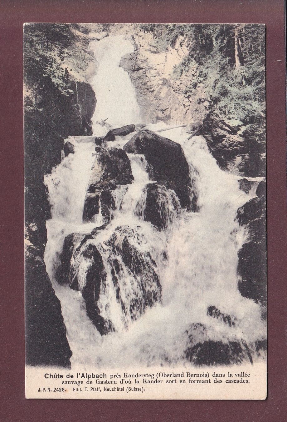 Cartoline postali: Chute de l'ALPBACH près KANDERSTEG – Usato da Pully venduto da nicecards