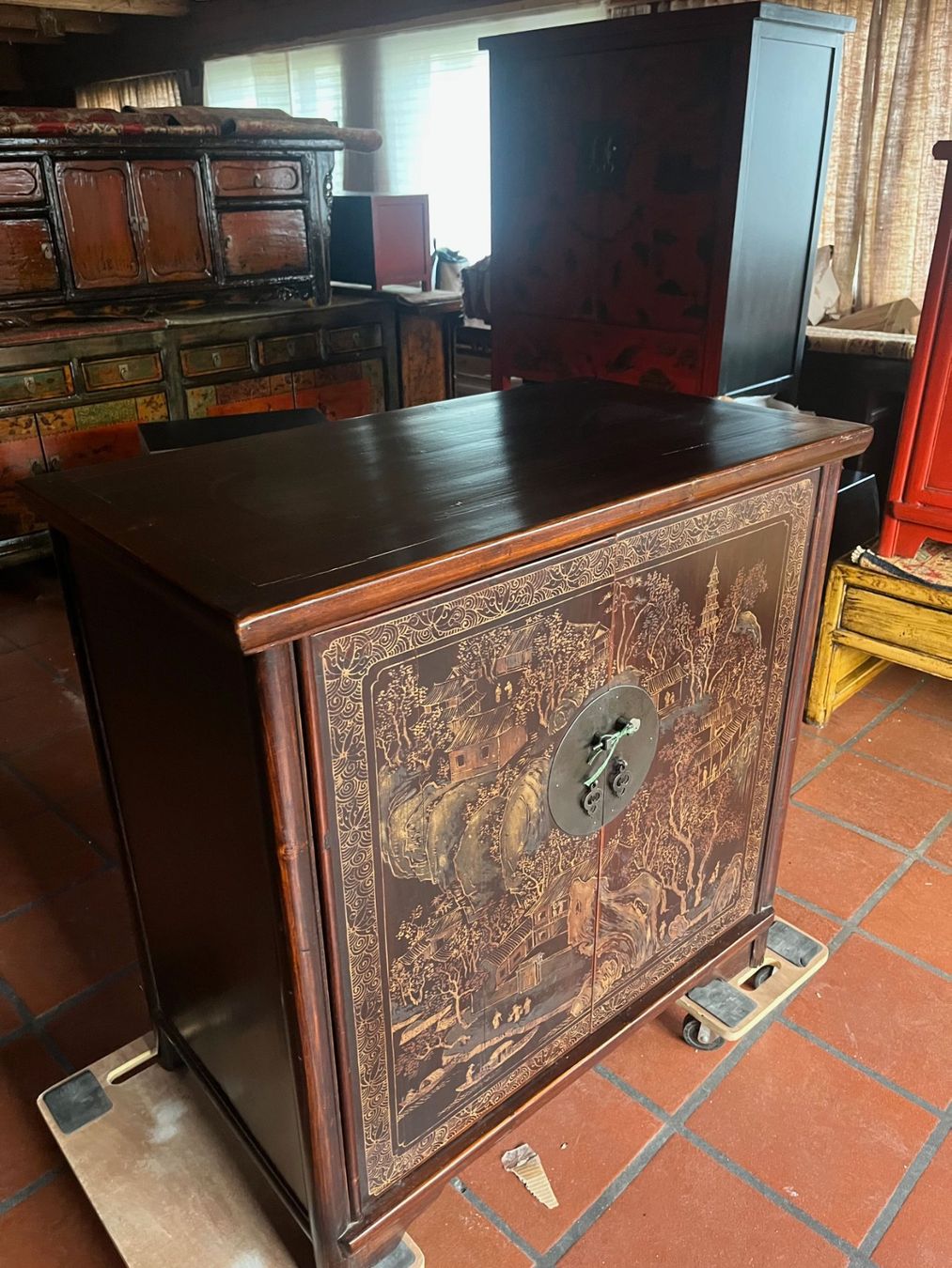 Cassettiere: Antike Asiatische Kommode mit Malereien – Nuovo (secondo la descrizione) da Cham venduto da mjg1901 3