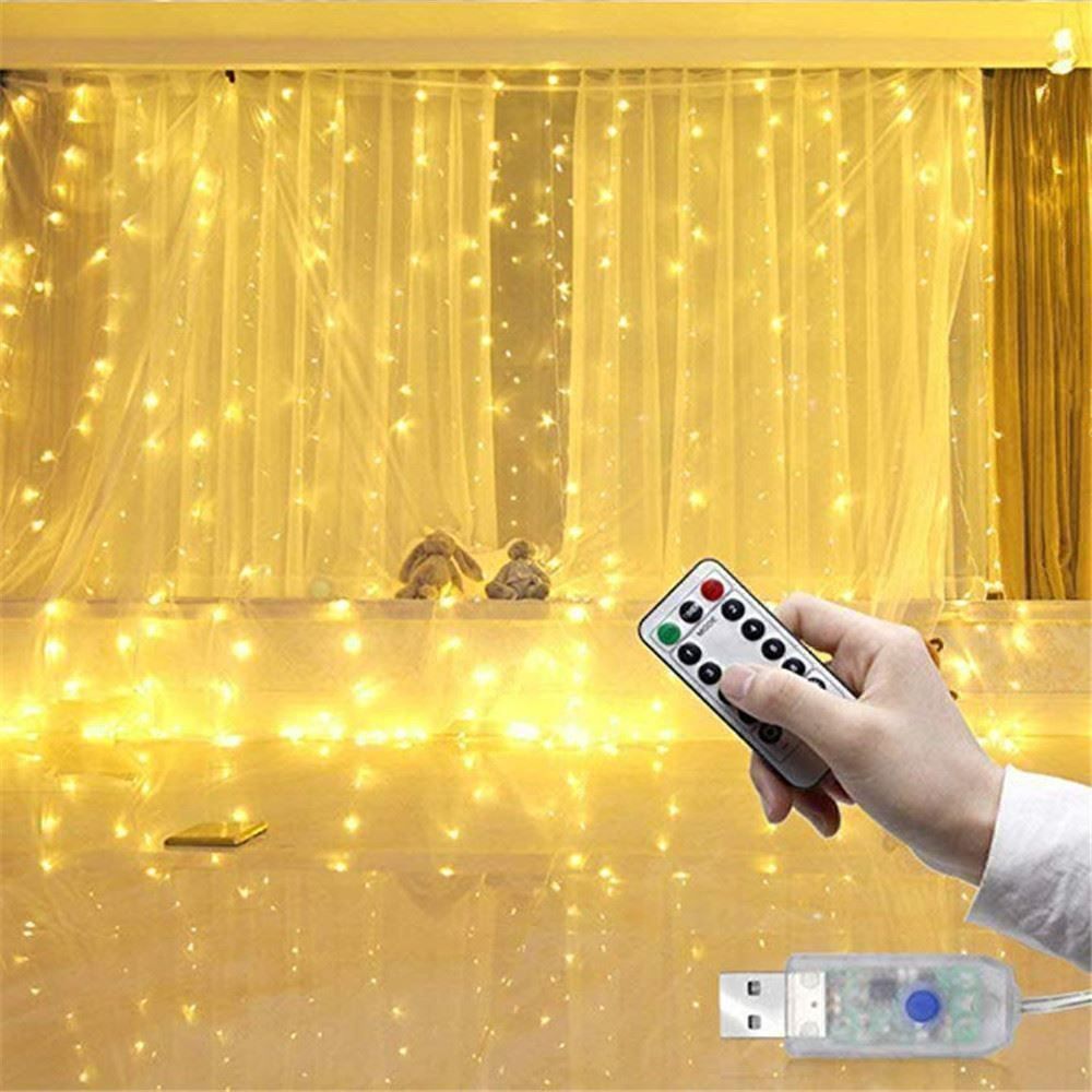 Ghirlande e barre luminose: LED Lichtervorhang Lichterkette 3x3m – Nuovo (secondo la descrizione) da Thun venduto da keller001 7