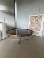 Couchtisch mit Chrom Holz Glas