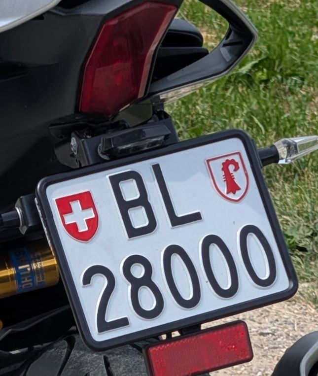 Schilder: Motorrad Kontrollschild BL28000 – Gebraucht aus Tenniken von auurum