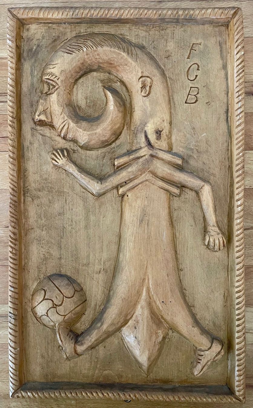 Sculture & Statue: FCB Basel Holz Holzschnitzerei, Schnitzerei aus 1978 – Usato da basel venduto da Overi