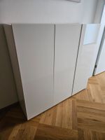 Schuhschrank weiss Lack 40 Paare, 2 Abteile mit je 6 Fächern