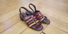 Vintage Leder Sandalen Carina Boho Hippie 60er 70er 39 w NEU