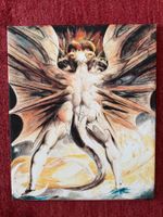 BILD 50x60 CM, "..ROTER DRACHE ..",WILLIAM BLAKE, HOLZRAHMEN