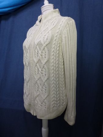 STRICK JACKE GROB GESTRICKT KUSCHLIG WEICH GR 44 46 RV