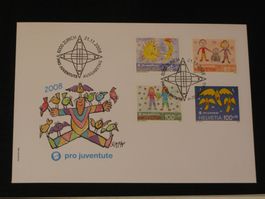 Pro Juventute FDC 2008 Nr. 389A - 392A Zeichnen und Gestalte