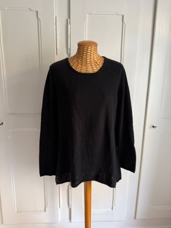MADDISON - Merinowolle-Kaschmir Pullover schwarz XL