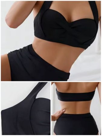 Neuer schwarzer Bikini L