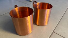 Ingwerer 2 Kupfer Becher / Tasse mit Henkel