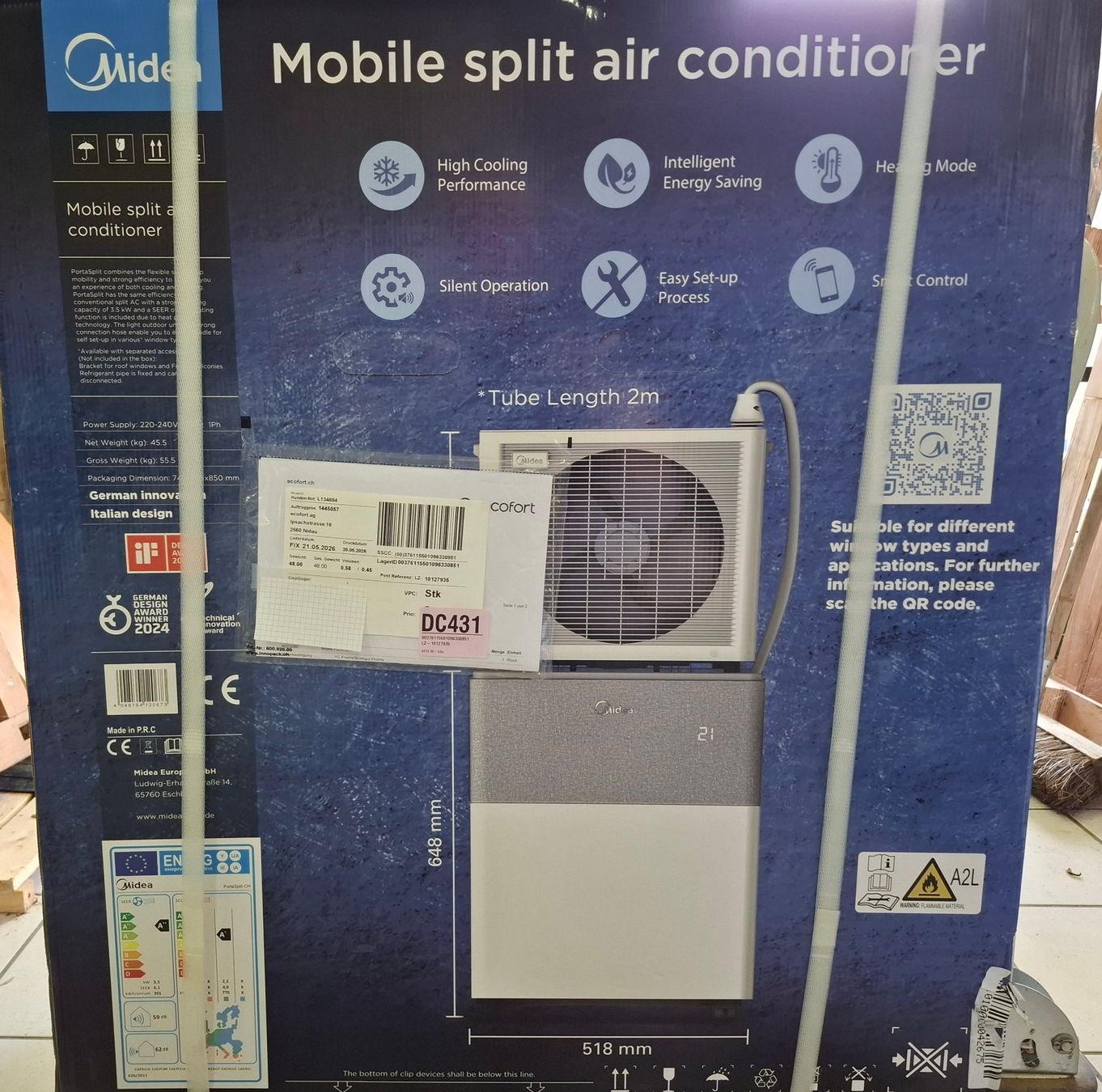 Midea Climatiseurs: Midea Porta-Split BTU 12000 – Neuf avec emballage d'origine à Wegenstetten par Mrico0 2