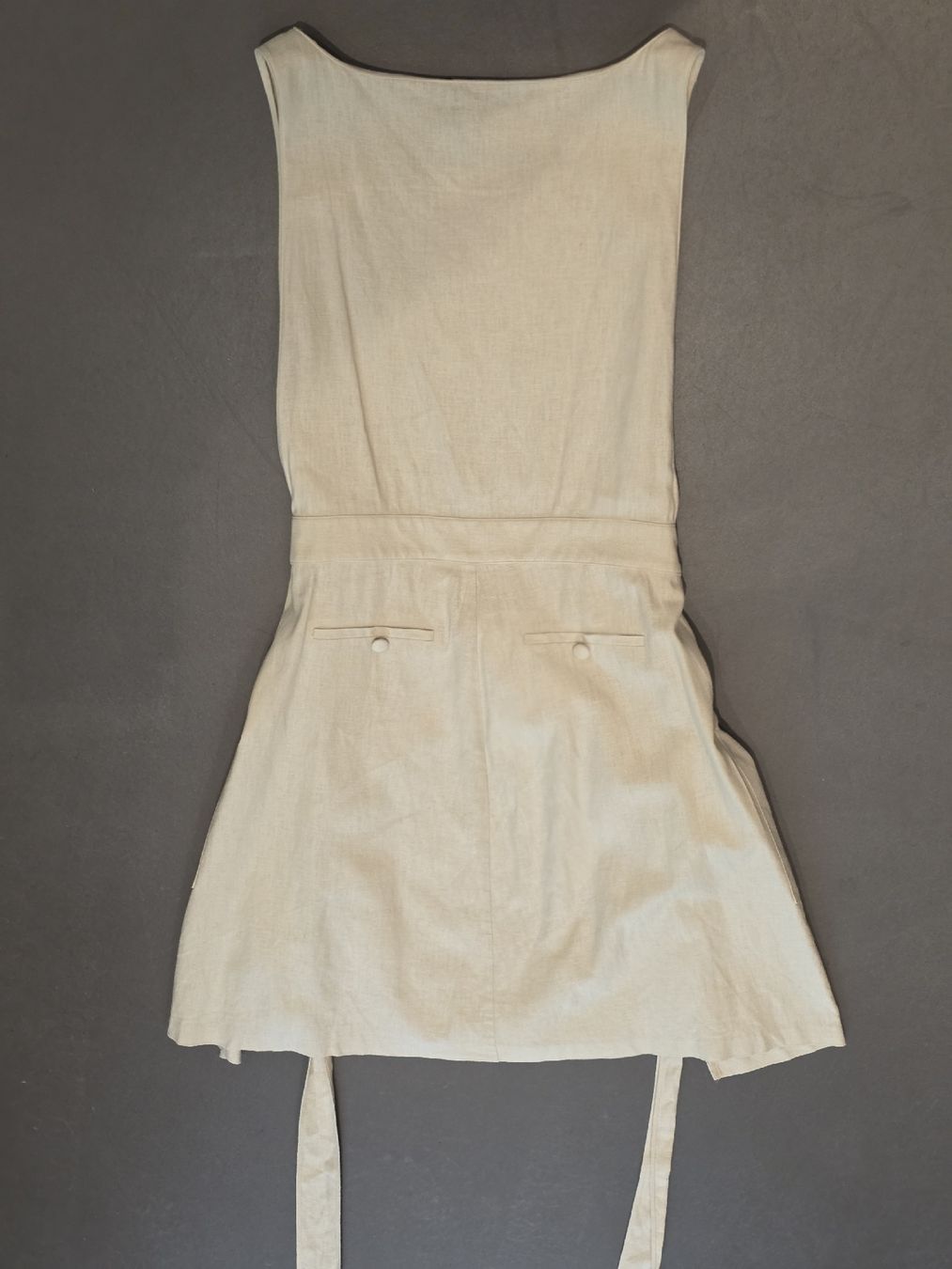 Vestiti: schickes Leinenkleid mit Wickeleffekt – Nuovo (secondo la descrizione) da Zürich venduto da ANU-AnimalsNeedUs 2