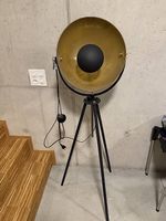 Stehlampe Gold Schwarz