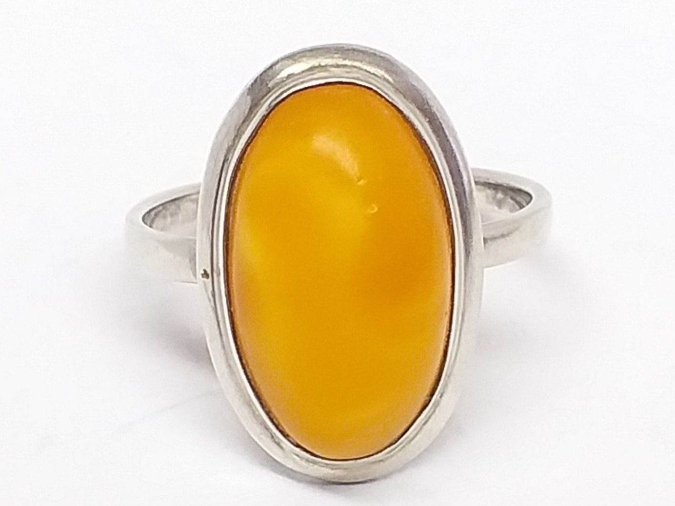 Anelli: Vintage Silber Ring 800 + MP Bernstein Butterscotch Gr. 54 – Usato da Ermatingen venduto da Decovin 3