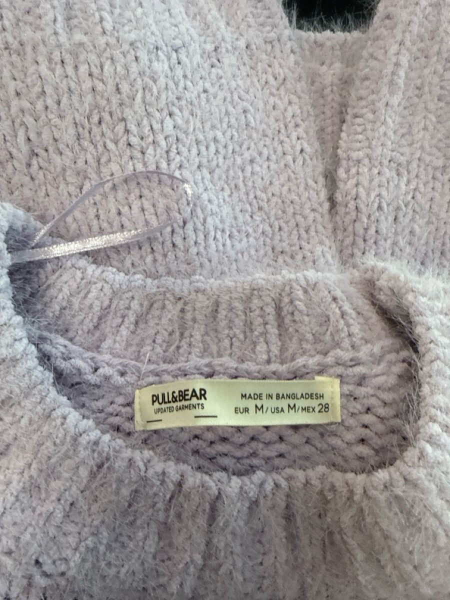 Pull&Bear Pullover & Sweatshirts: Pull&Bear pull mauve texturé coupe courte taille M – Gebraucht aus Courtételle von ann_57c2 1