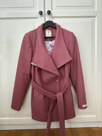 Ted Baker Woll-Cashmere-Mantel Rosé Gr. 2 (38)