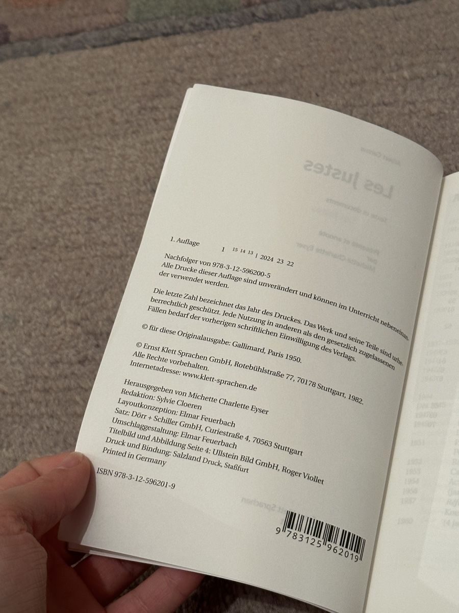 Libri: Albert Camus: Les Justes – Usato da Ellikon a d Thur venduto da anja_herbi 1