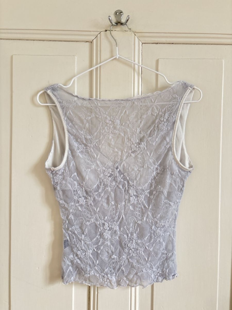 Shein Top: Fine Grey Lace Shein Top - Size M – Usato da Zollikon venduto da ely.p 3