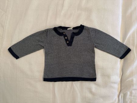 Alana Pullover gestreift Baumwolle Grösse 80 blau weiss