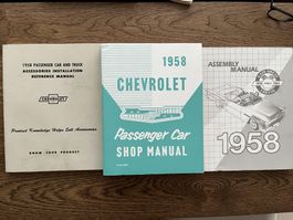 3 Reparatur Handbücher Chevrolet 1958
